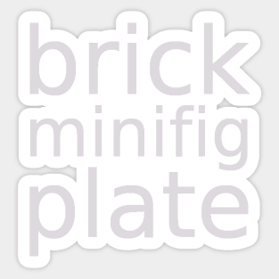 brick minifig plate Sticker